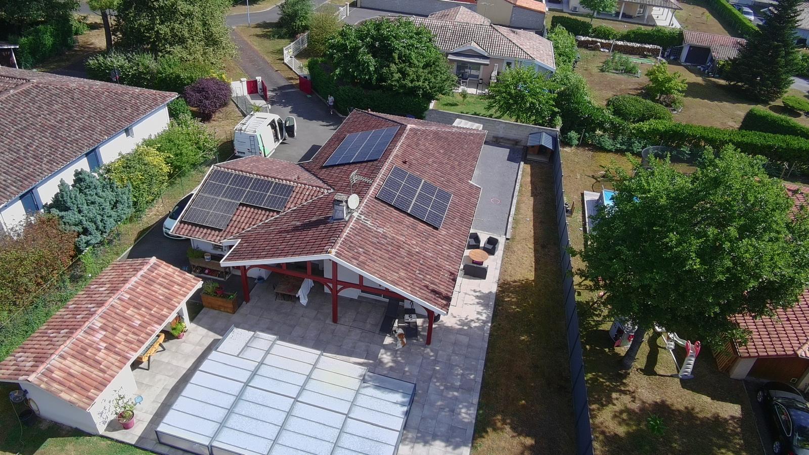 photo d'une installation photovoltaïque à Saugnac-et-cambran