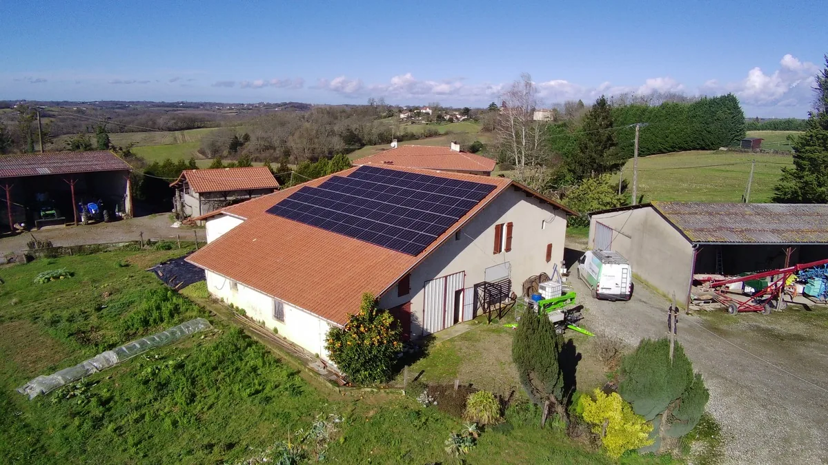maison individuelle en Chalosse équipée d'une pompe à chaleur en hiver